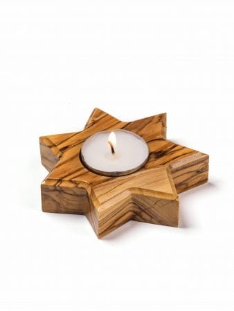Olijfhouten theelichthouder ster hhr e1540472008600